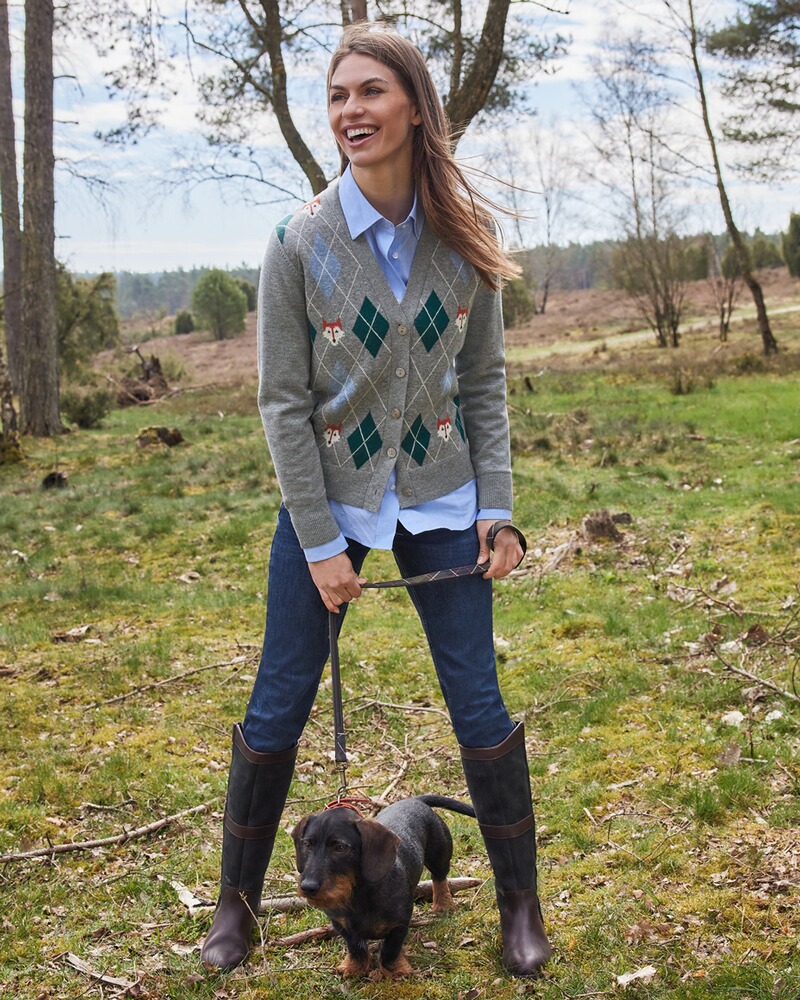 Jacquard-Strickjacke, Brigitte von Schönfels