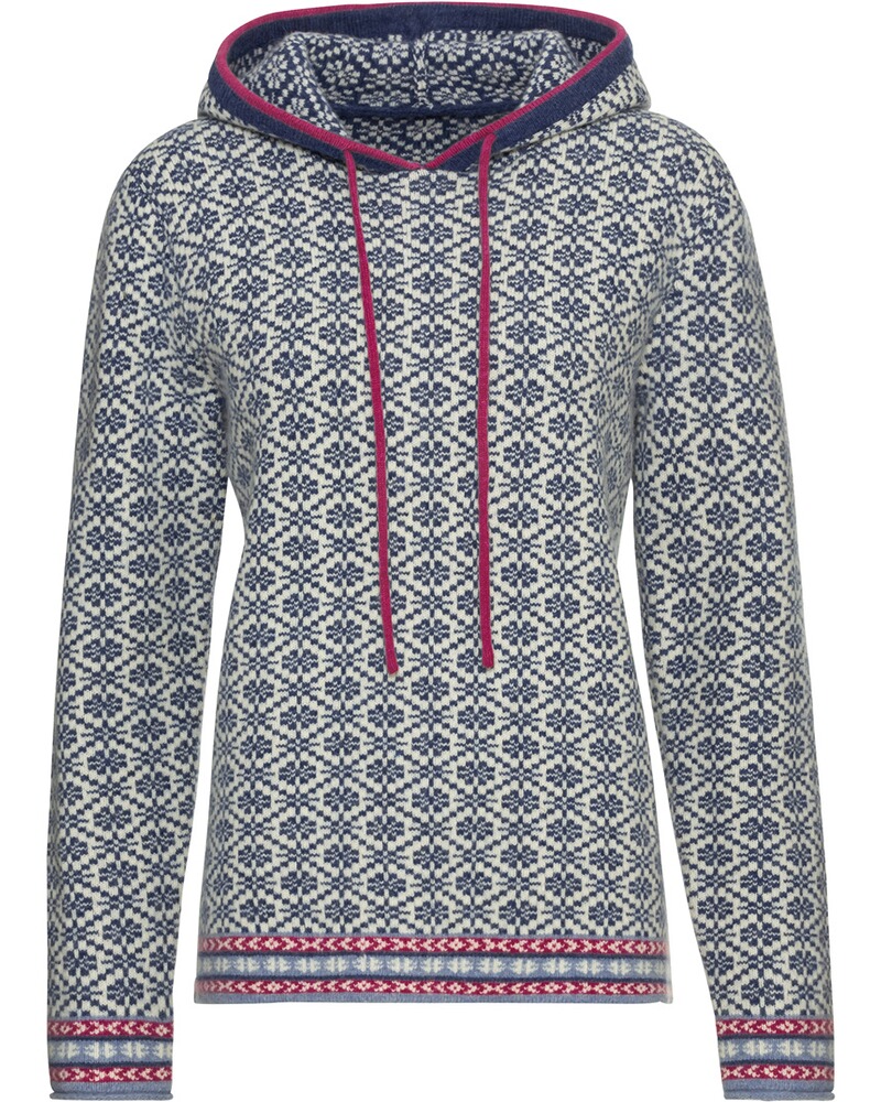 Jacquard-Kapuzenpullover