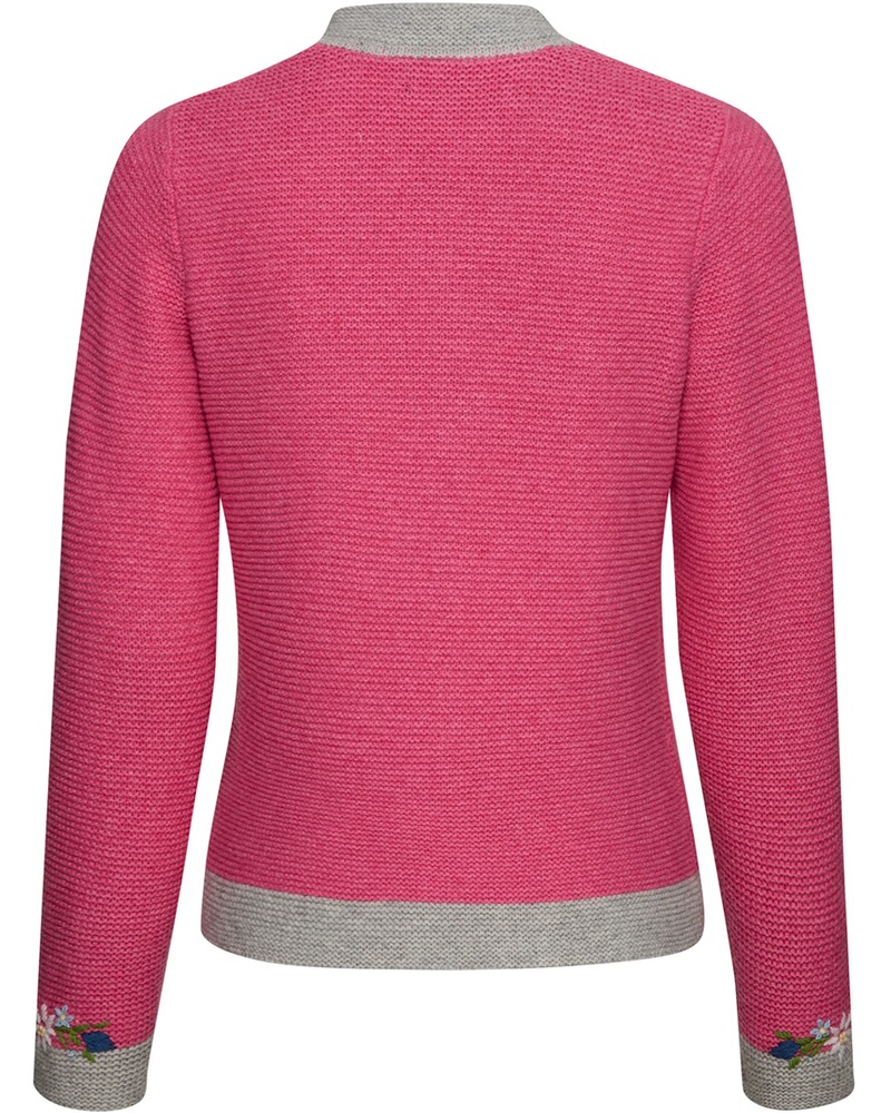 Linksstrickjacke mit Blümchen, Luis Steindl