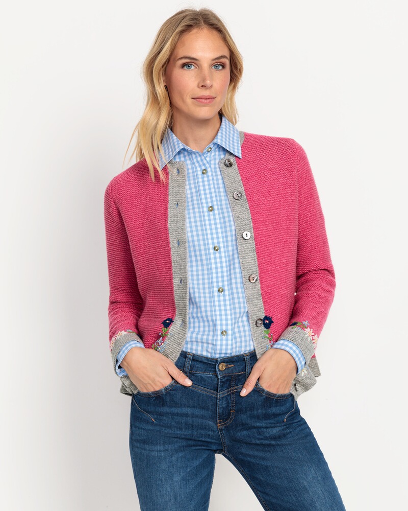 Cardigan gauche à fleurs, Luis Steindl