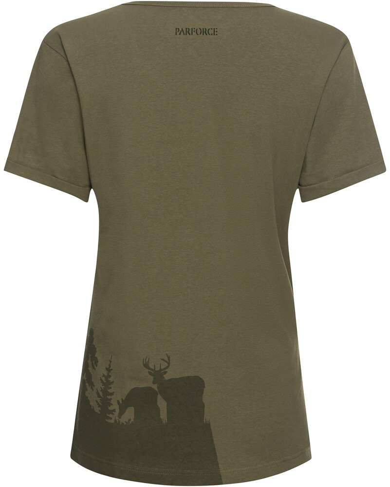 Damen T-Shirt Rotwild Silhouette, Parforce Essential
