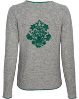 Linksstrickjacke mit Blumenstick, REITMAYER