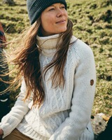 Damen Rollkragen-Pullover Cable Knit, Fjällräven