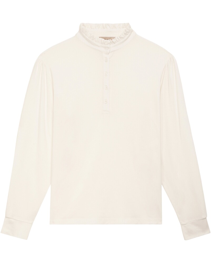 Langarm-Shirt mit Knopfleiste