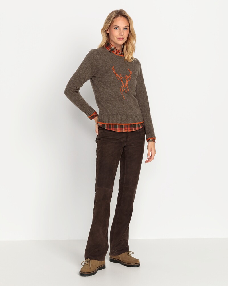 Pullover mit Hirschmotiv, Brigitte von Schönfels