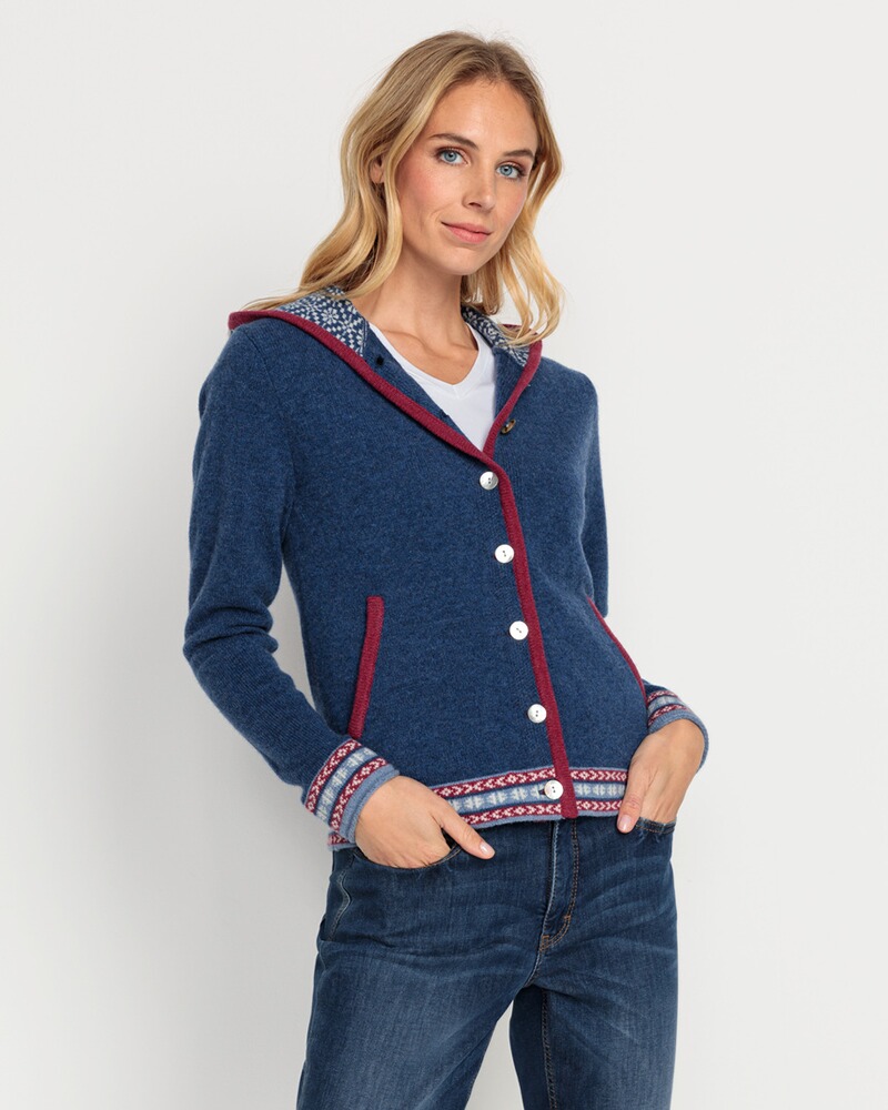 Jacquard-Cardigan mit Kapuze, REITMAYER