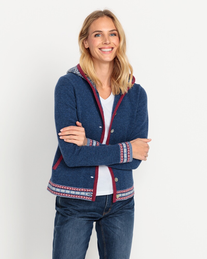 Jacquard-Cardigan mit Kapuze, REITMAYER