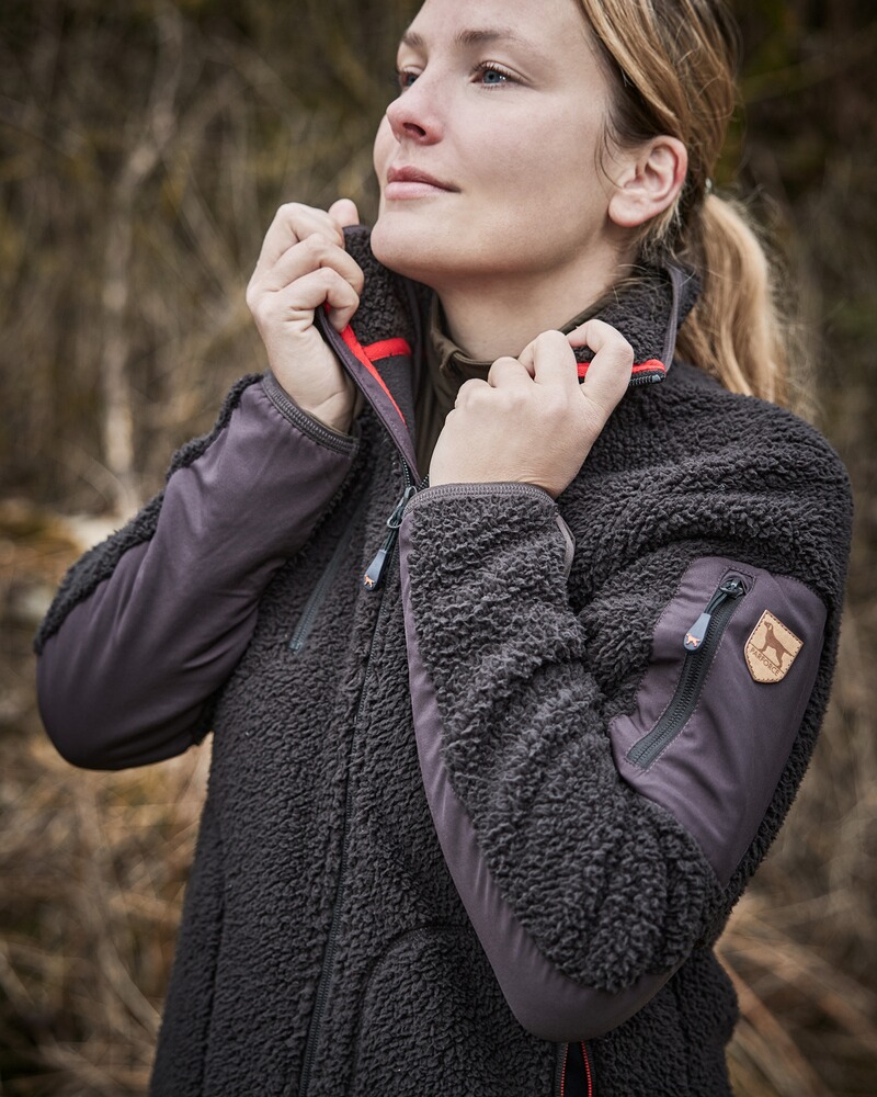 Women's long jacket pile fleece, Parforce