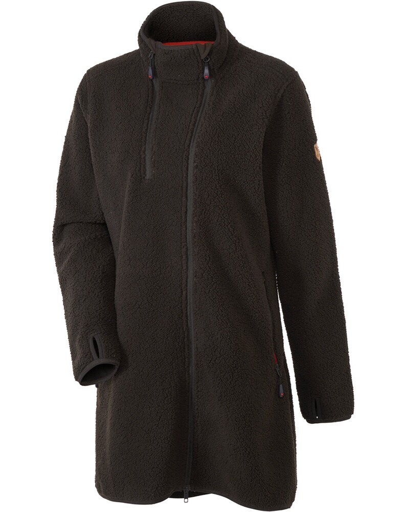 Damen Longjacke Pilefleece