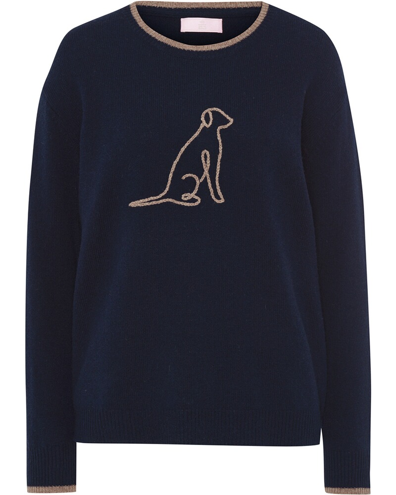 Strickpullover mit Hund