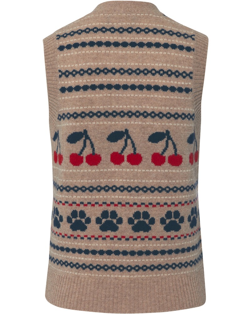 Jacquard-Strickweste, Brigitte von Schönfels