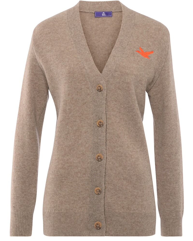 Strick-Cardigan Flugentenmotiv