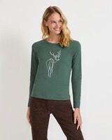 Langarm-Shirt mit Hirschdruck, REITMAYER