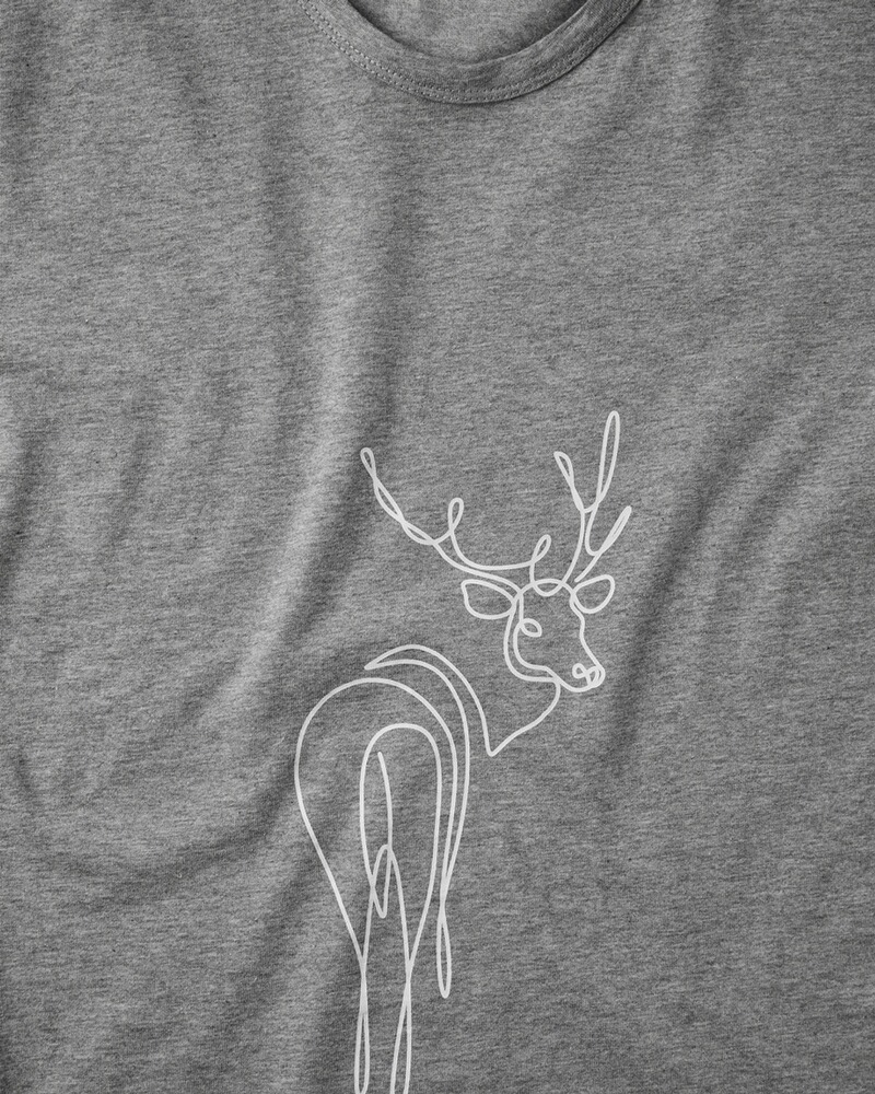 Kurzarm-Shirt mit Hirschdruck, REITMAYER
