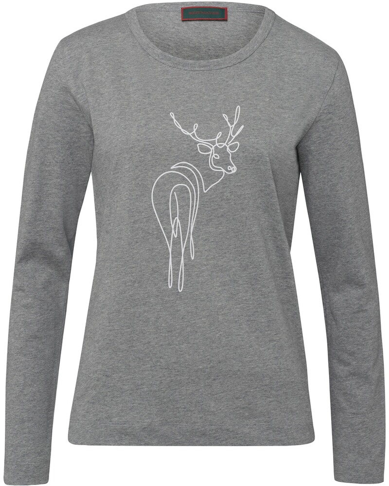 Langarm-Shirt mit Hirschdruck