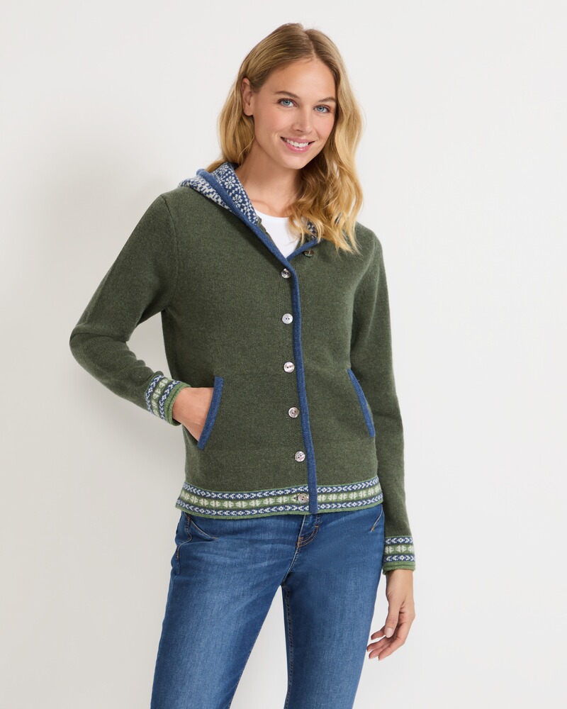 Jacquard-Cardigan mit Kapuze, REITMAYER