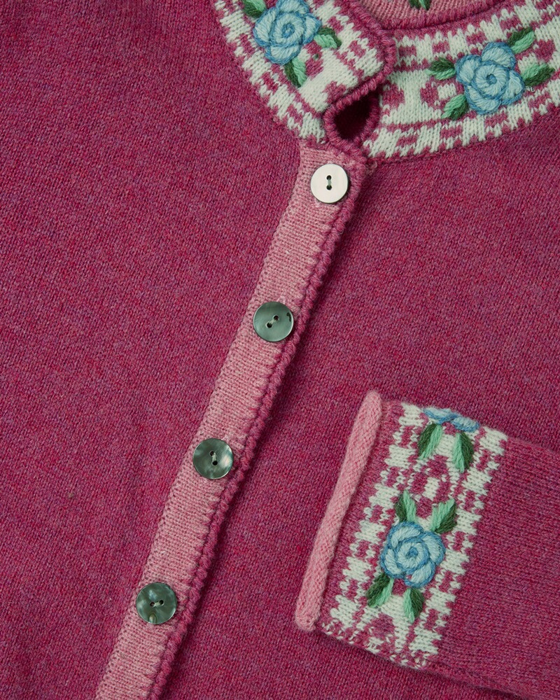 Lange Strickjacke mit Jacquard-Muster, REITMAYER