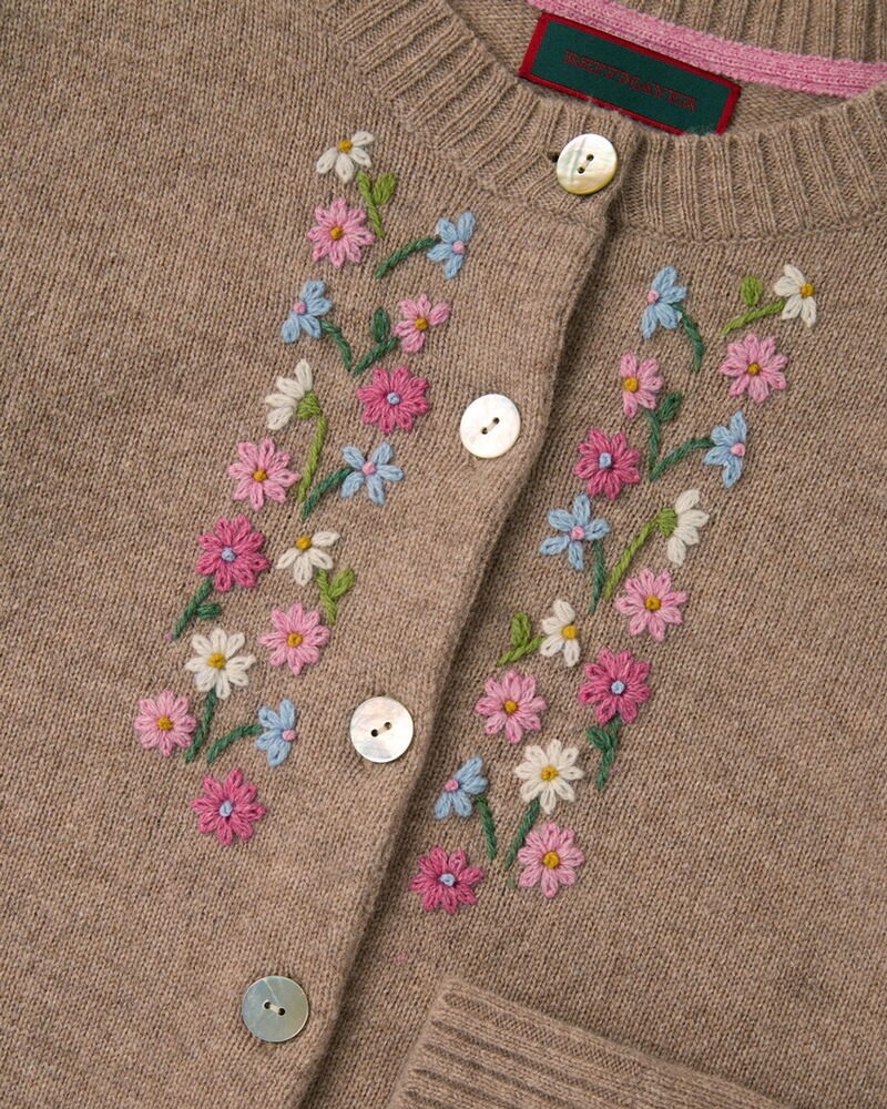 Cardigan mit Blumenstick, REITMAYER