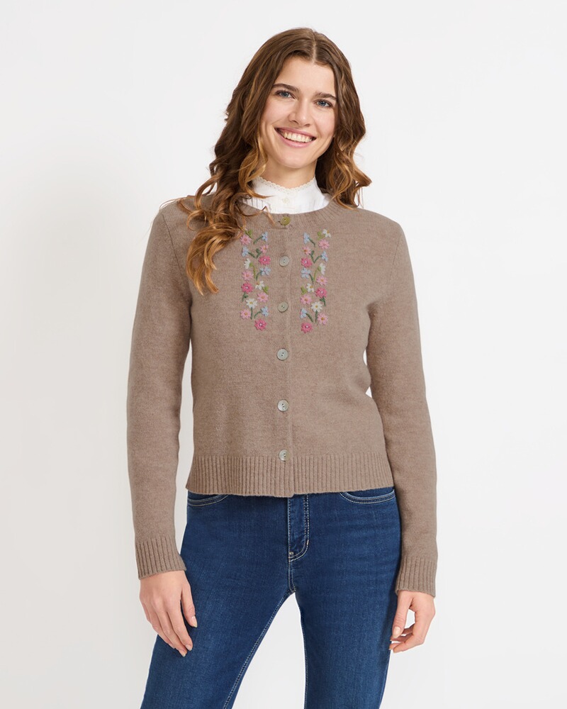 Cardigan mit Blumenstick, REITMAYER