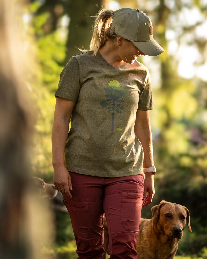Damen T-Shirt Finnveden, Pinewood