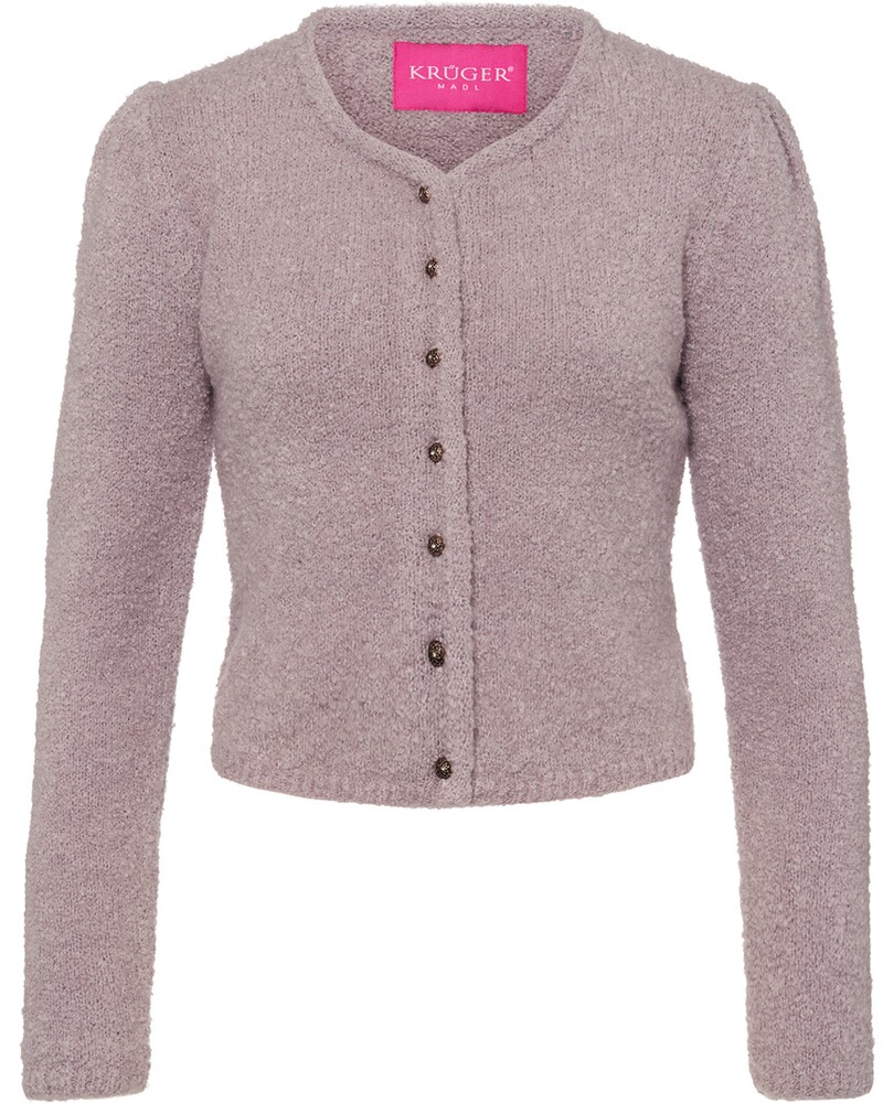 Bouclé-Strickjacke