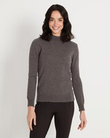 Cashmere stand-up collar sweater, Brigitte von Schönfels