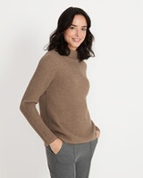 Cashmere stand-up collar sweater, Brigitte von Schönfels