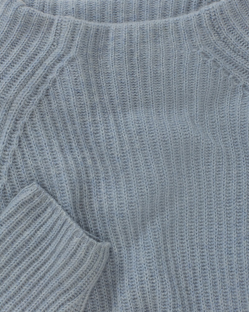 Gerippter Kaschmir Stehkragenpullover, Brigitte von Schönfels