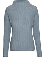 Gerippter Kaschmir Stehkragenpullover, Brigitte von Schönfels