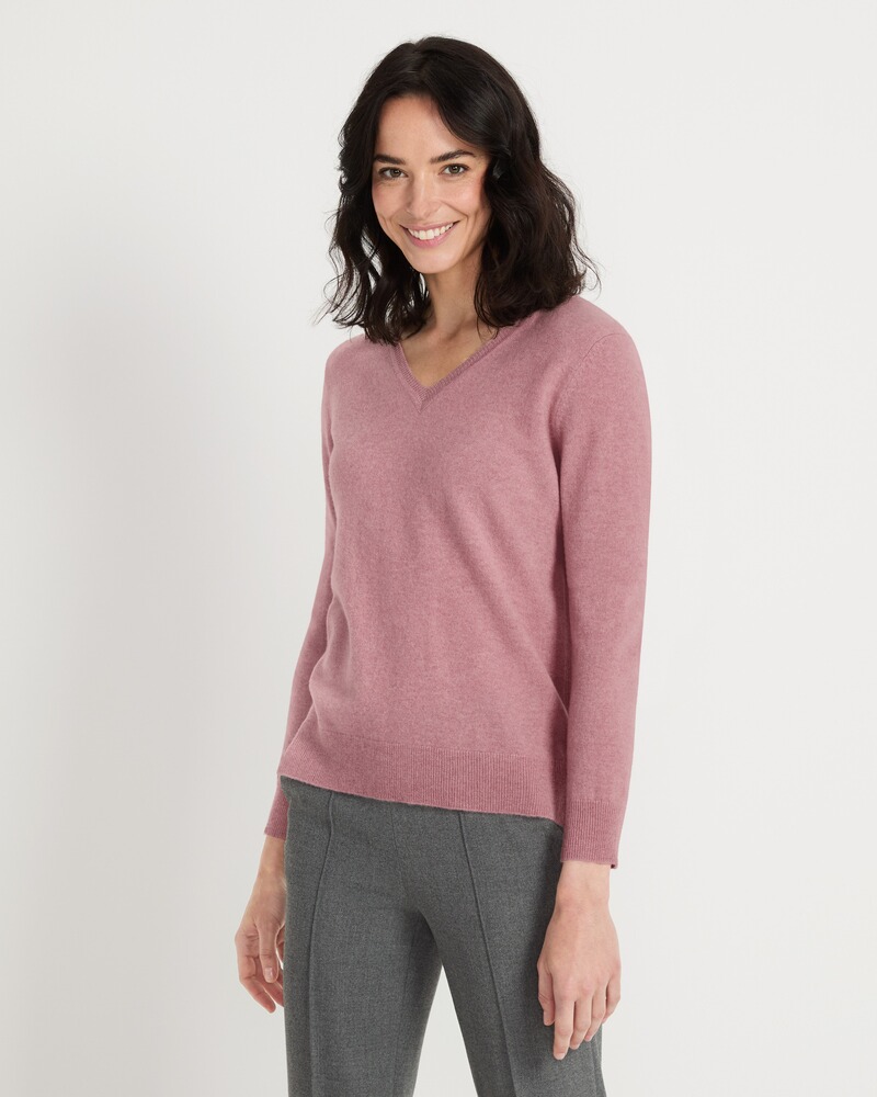 Kaschmir V-Pullover, Brigitte von Schönfels