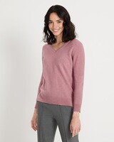 Kaschmir V-Pullover, Brigitte von Schönfels