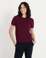 Kaschmir Halbarm-Pullover, Brigitte von Schönfels