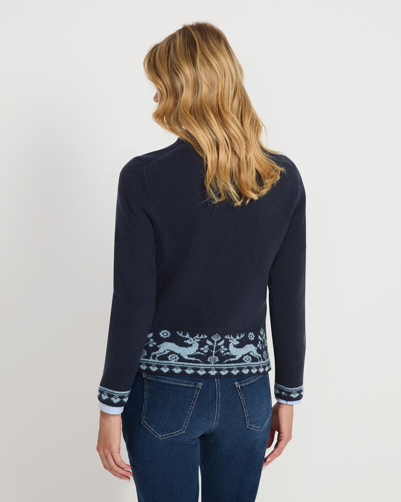Cardigan à motif jacquard, Luis Steindl