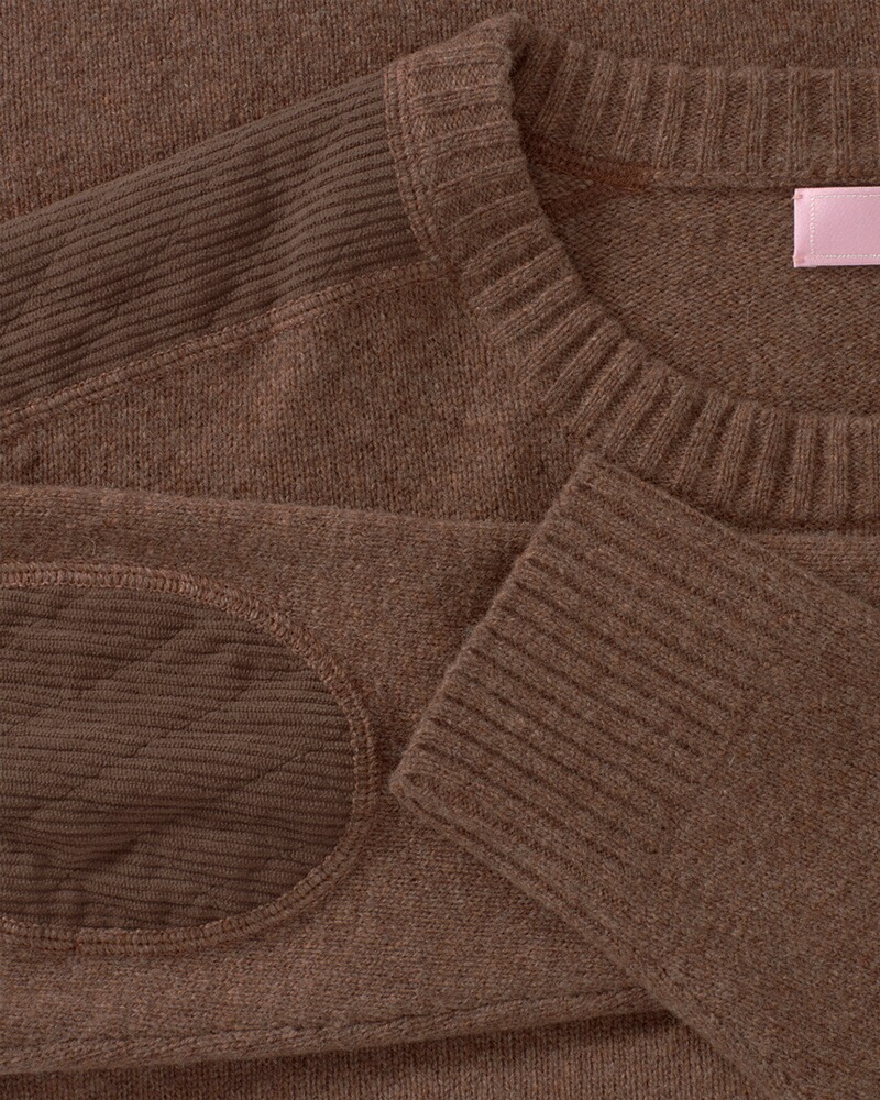 Sweater with corduroy patches, Brigitte von Schönfels