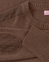 Sweater with corduroy patches, Brigitte von Schönfels