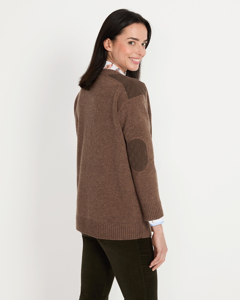 Sweater with corduroy patches, Brigitte von Schönfels