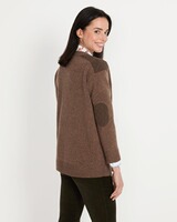 Sweater with corduroy patches, Brigitte von Schönfels