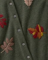 Strickjacke mit Blatt-Stickereien, HIGHMOOR