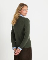 Strickjacke mit Blatt-Stickereien, HIGHMOOR