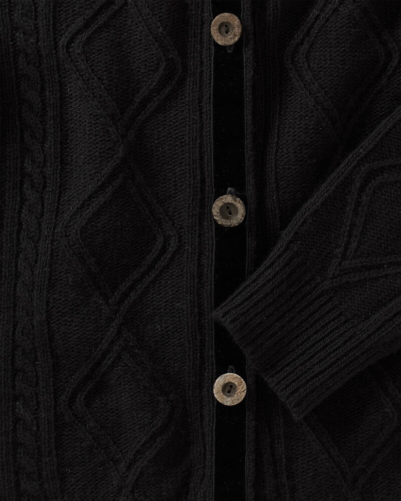 Strickjacke mit Samtband, Reitmayer