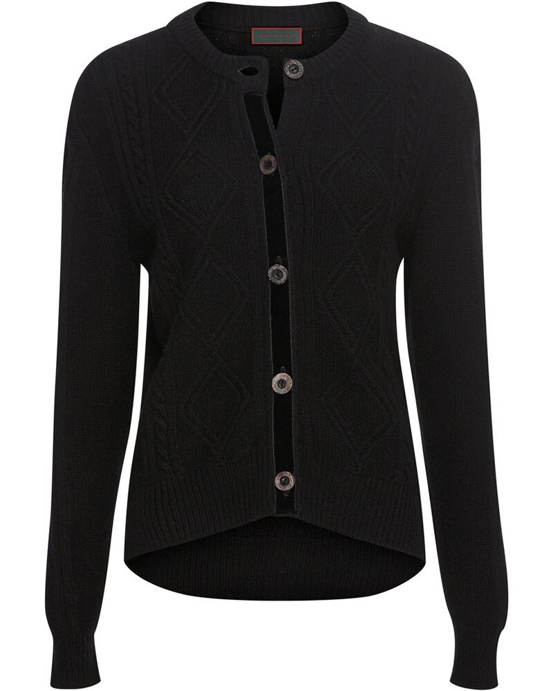Strickjacke mit Samtband