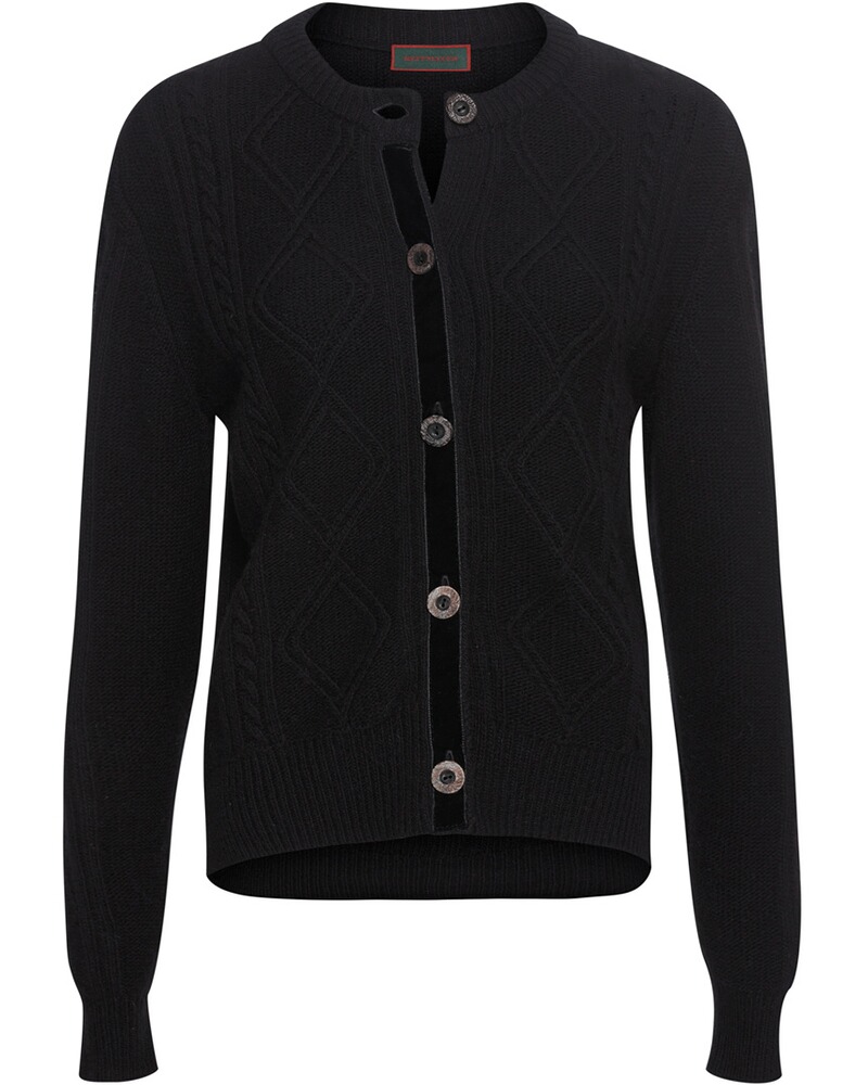 Strickjacke mit Samtband