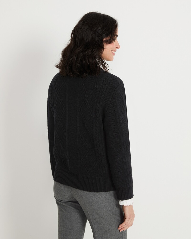 Strickjacke mit Samtband, Reitmayer