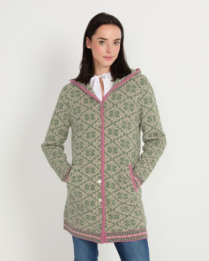 Lange Jacquard-Strickjacke, REITMAYER