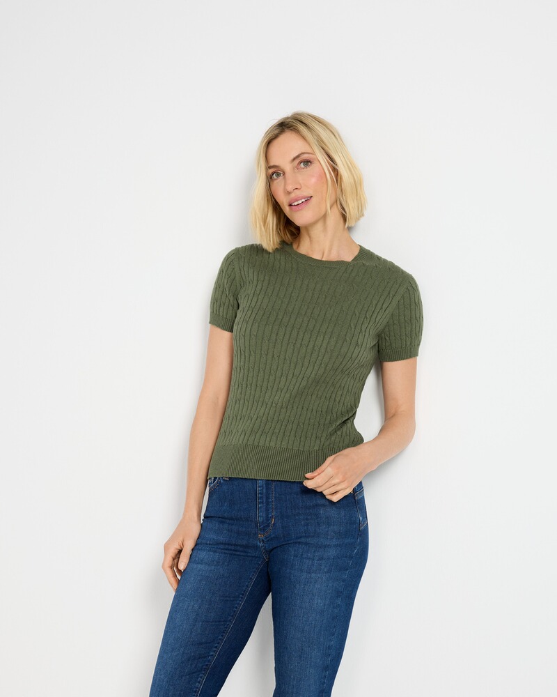 Pull RH à manches 1/2 BvS en coton, Brigitte von Schönfels