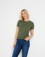 Pull RH à manches 1/2 BvS en coton, Brigitte von Schönfels