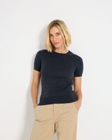 Pull RH à manches 1/2 BvS en coton, Brigitte von Schönfels