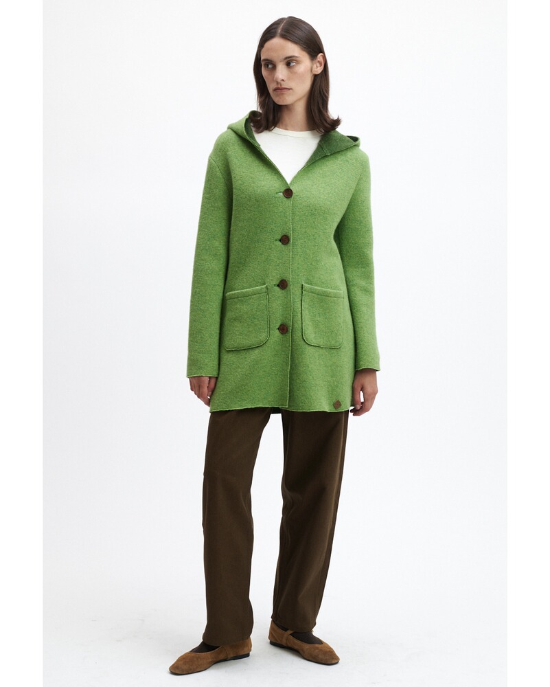 Kapuzen-Strickmantel Alina, Stapf