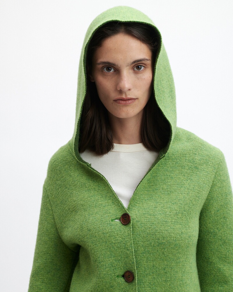 Kapuzen-Strickmantel Alina, Stapf