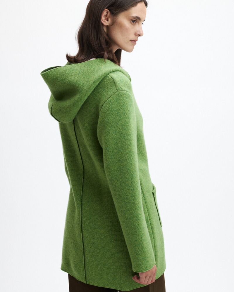 Kapuzen-Strickmantel Alina, Stapf